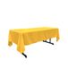 LA Linen Popeline tafelkleed rechthoekig polyester donkergeel 152,4 x 259,4 cm