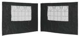 Merkloos Partytent Zijwanden met Ramen - Set van 2 stuks - 300x195 cm - Antraciet