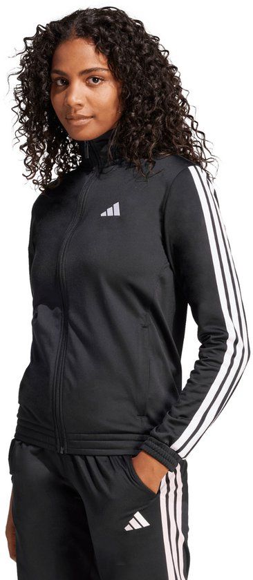 Adidas Essentials Tricot 3-Stripes Trainingsjack Sweater Zwart Dames - Maat L