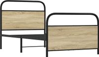 Maison Exclusive Lit exclusif - Structure de lit sans matelas, dimensions 100x190 cm, en panneaux de particules imitation chêne Sonoma