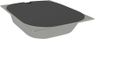 Ad Ideen Roestvrijstalen spoelbakafdekking - antraciet - 325x265x65 mm