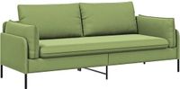 vidaXL Sofa 3-zits Lichtgroen Fluweel 222 x 81 x 89 cm