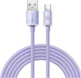 Baseus Crystal Shine Series USB-kabel USB Type A - USB Type C 100W 2m Paars