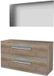 Basic-Line Basic 46 Badkamermeubelset - 120 x 46 cm - Met Grepen - 2 Lades - Wastafelblad - Spiegel - Scotch Oak