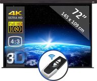 Top-Vision Elektrisch projectiescherm 72 inch (183cm) 4:3 - Zwart