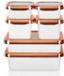 VIPAHMET VP - Boîtes de conservation empilables - Set de 6 - Blanc - Plastique