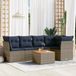 Maison Exclusive - Ensemble de meubles de jardin 6 pièces avec canapé et coussins, gris, en polyrotin