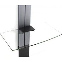 Erard Exostand randplank van gehard glas Zwart