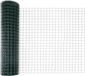 vidaXL Euro-hek met palen 10 x 1 m PVC-Coated Staal Groen Mesh