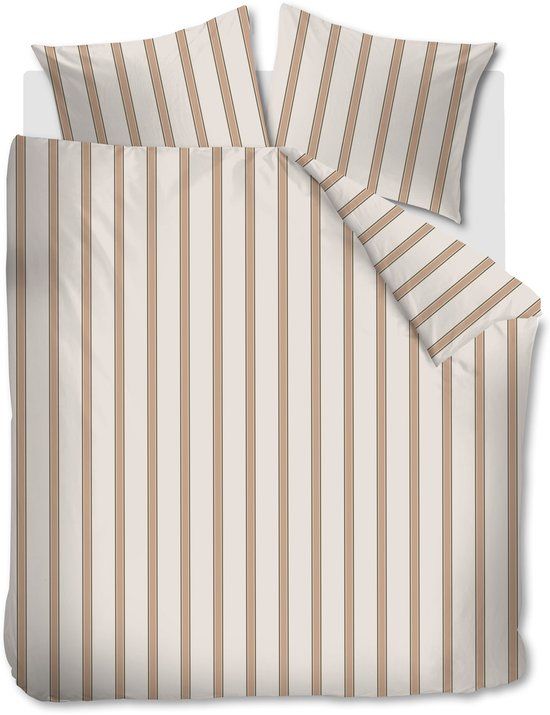 Vtwonen Fun Stripe dekbedovertrek - Lits-Jumeaux - 240 x 220 cm - Naturel