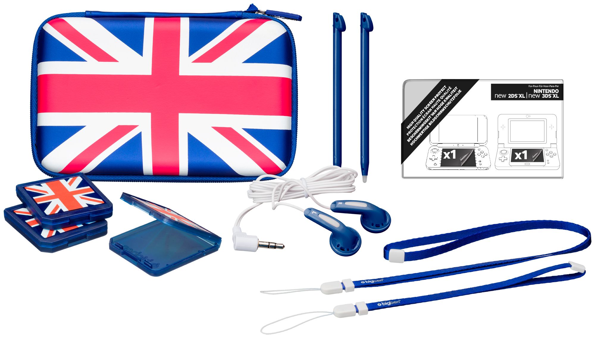 BigBen Nintendo 2DS XL Accessoirepakket - Britse vlag