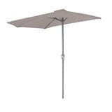 Demi SUNNYDAYS Parasol voor muur, 270 x 135 x 245 cm, taupe, diameter 2,70 mtr, buis, 38 mm, Taupe