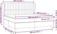 vidaXL Boxspringbed met matras, stof, donkerbruin, 200x200 cm