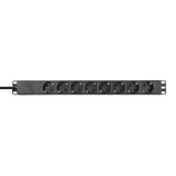 Adam Hall Cables Rack PDU 8-19" stroomverdeler 1HE 8-voudig zonder schakelaar