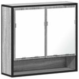 vidaXL Badkamerspiegelkast 65x20x60 cm Bewerkt Hout Grijs Sonoma Eiken