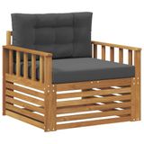 vidaXL - Buitensofa - Massief - Acacia - Hout - en - Polyester