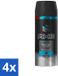 Axe Deodorant Bodyspray Ice Chill Frozen Mint & Lemon 4 x 150 ml