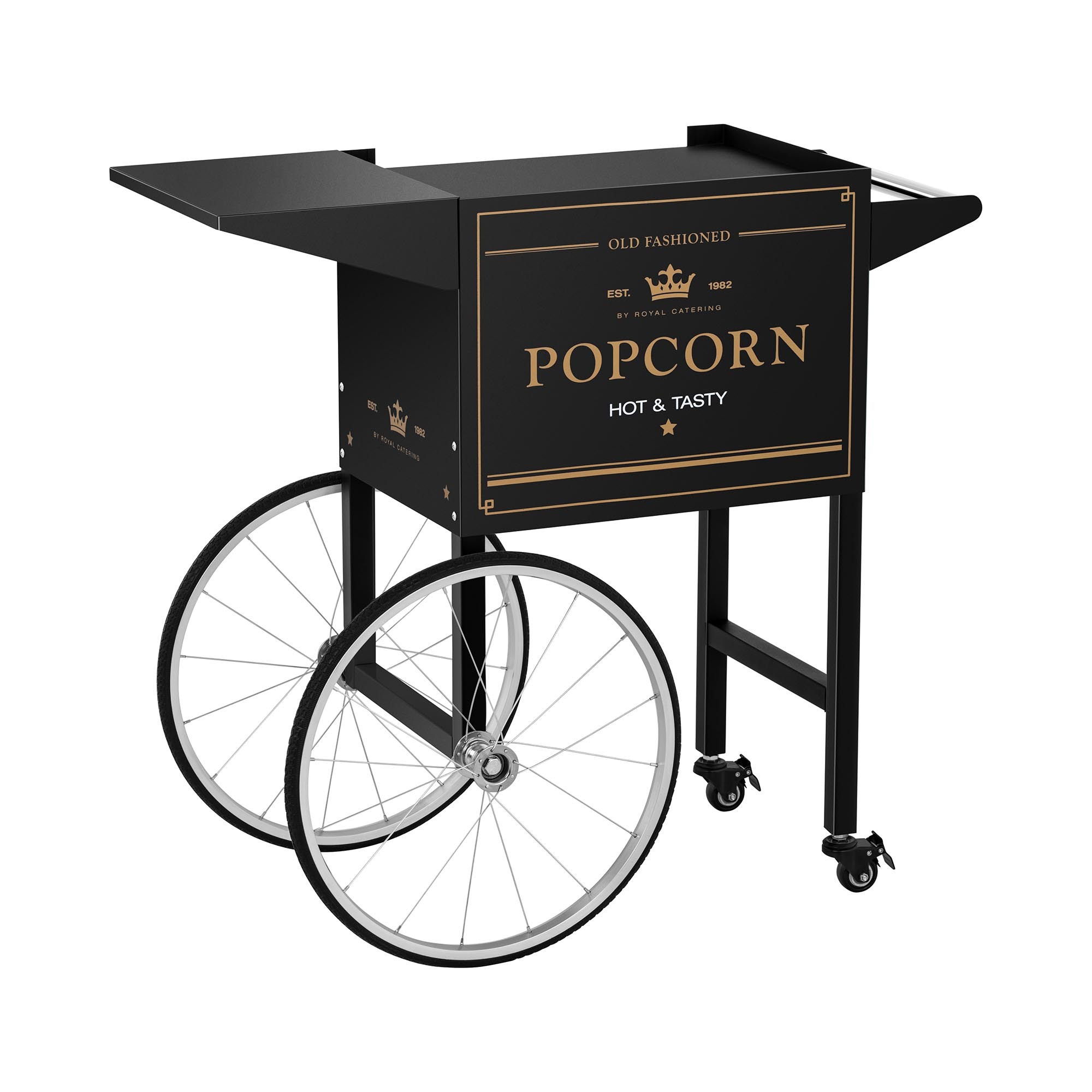 Royal Catering Popcornkar - zwart en goud