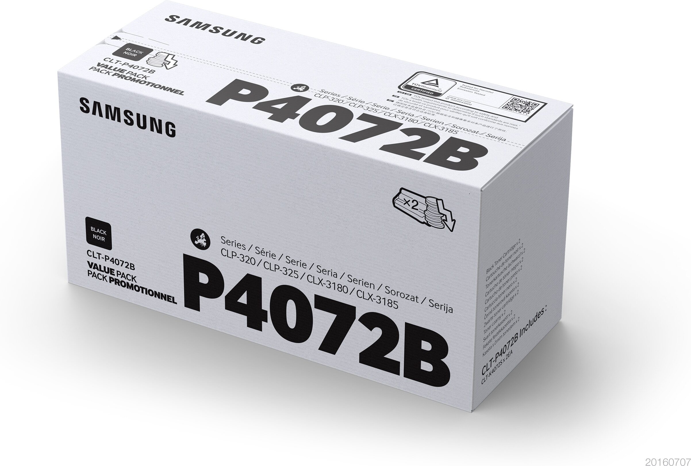 HP Samsung CLT-P4072B zwarte tonercartridges, 2-pack