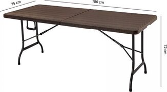 Viking Choice Opklapbare tafel - 180 cm lang - bruin