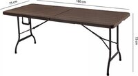 Viking Choice Opklapbare tafel - 180 cm lang - bruin