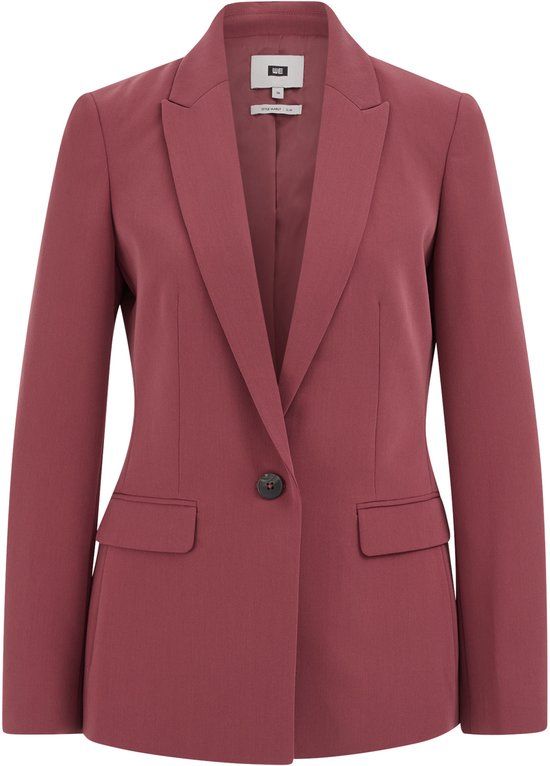 WE Fashion Dames nauwsluitende blazer - Marly - Oudroze - Maat 46