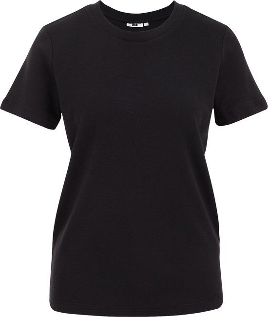 WE Fashion Dames T-shirt Zwart Katoen XXXL