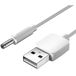 Stroomkabel, USB-A/M naar DC 5,5 mm/m, 0,50 m, wit