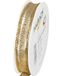 Halbach Seidenbänder Geschenklint goud - made in Germany - met vormbare draadranden | 15 mm x 25 m | elegant gouden lint voor bruiloft of Kerstmis