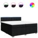 vidaXL Lit sommier avec matelas, noir, 200x200 cm, tissu