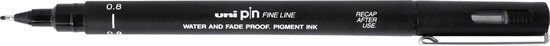 Uni-ball Uni Pin Fine Liner - 0.8mm zwarte schetspen