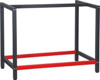 Wiltec Industrieel heavy-duty stalen werkbankframe 100x57x81cm antraciet rood