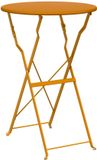 vidaXL Table de bistrot moutarde Ø 50 x 71 cm Acier thermolaqué