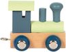 Small Foot Houten Lettertrein Polar - Locomotief Blauw Groen - 12 stuks