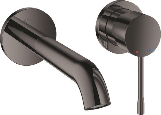 GROHE Essence New Wandgemonteerde Inbouw Wastafelkraan - hard graphite (antraciet) - 19408A01