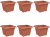 vidaXL Jardinière carrée Rouge brique 23 x 23 x 17,5 cm