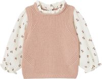 Vertbaudet 2-in-1 trui baby poederroze
