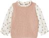 Vertbaudet 2-in-1 trui baby poederroze