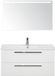 BES LED Seville Badmeubelset 100 cm - Wit Hoogglans - Keramische Wastafel Wit Enjoy met Sence Spiegel