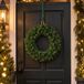 Couronne de Noël - D35 cm - vert - avec cintre de porte vert