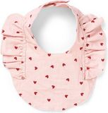 Elodie Bandana bavoir - bavette - bavoir pour bébé - bavoirs - Sweethearts - Rose/Rouge - Coton
