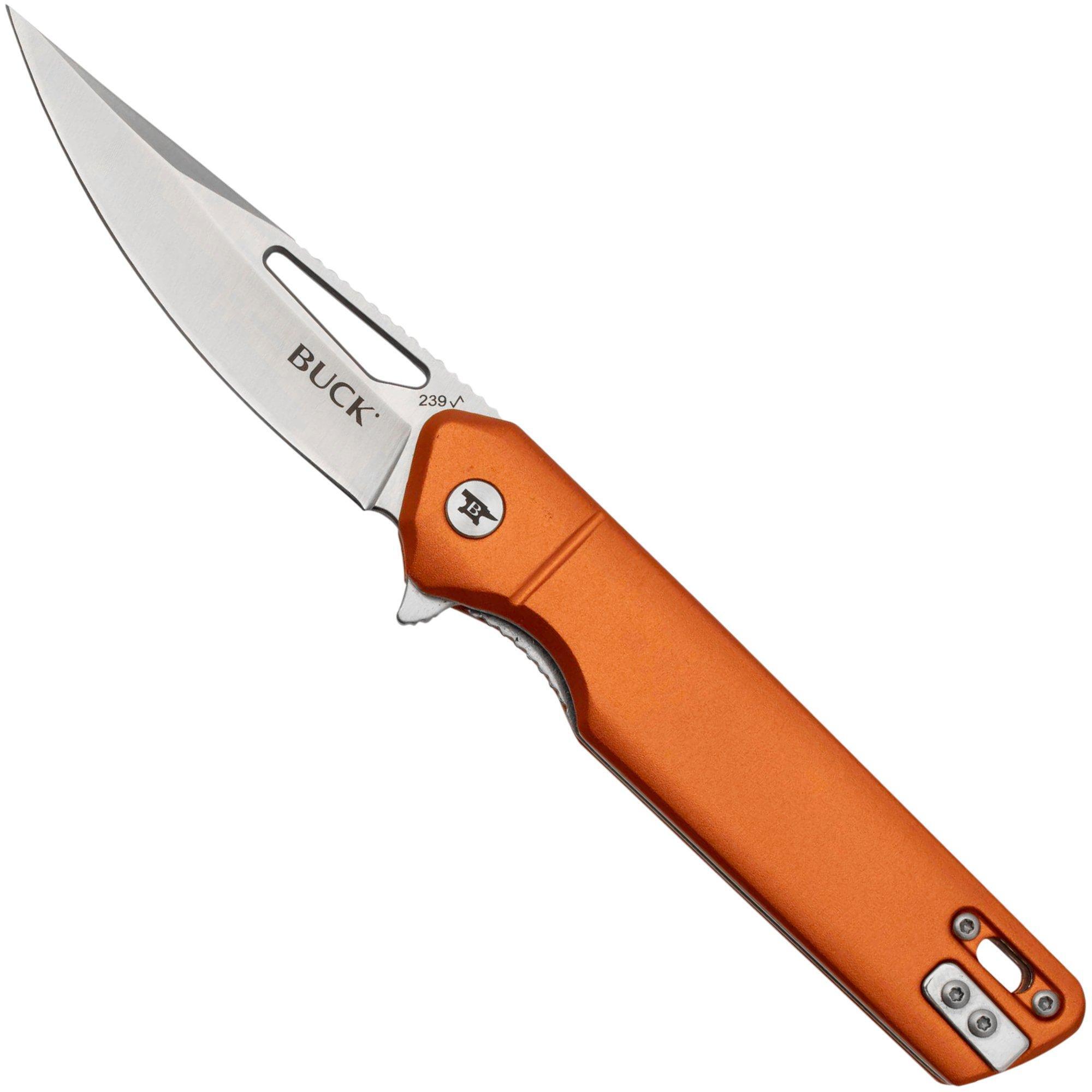 Buck Infusion Drop Point 0239ORS Orange Aluminum zakmes