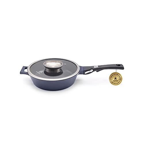 Laguiole Stoofpan - 24 cm - Zwart - Anti-aanbaklaag - Blauw - Diamond-inductie