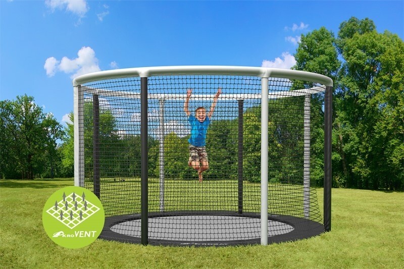 Akrobat Gallus Flat to the ground trampoline 365cm Zwart