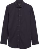 s.Oliver - Hommes - Chemise à manches longues - Coton - Bleu marine
