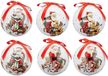 Unyqoos® Set de 6 boules de Noël incassables nostalgiques avec ruban rouge