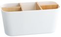 Porte-brosse à dents - Organiseur - 5 compartiments - Séparateurs amovibles - Blanc