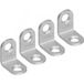 Domax équerre de montage en acier, ronde, set de 4 pièces, 20 x 20 x 13 x 2,0 mm