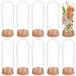 Solidchoice - Set van 10 Decoratieve Koepelglazen met Kurkbodem - Perfect voor Knutseldecoraties