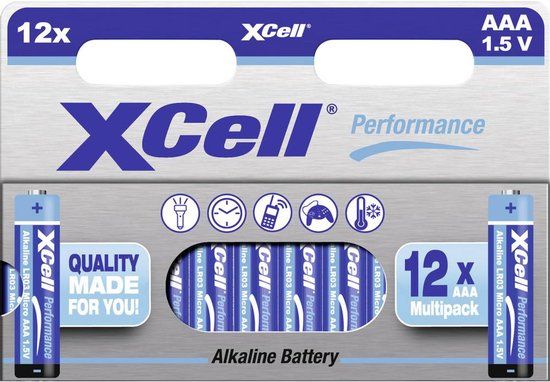 XCell AAA batterij (potlood) Alkaline 1.5 V 12 stuk(s)
